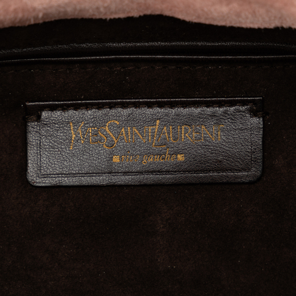 SAINT LAURENT Suede Nadja Rose Flap Bag - Picture 6 of 9